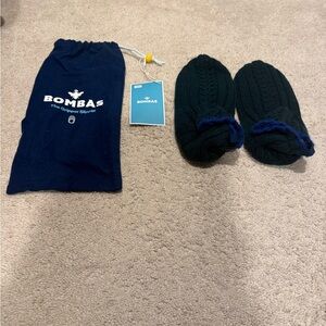 Bombas Women's Gripper Slipper - Dark green and navy blue
